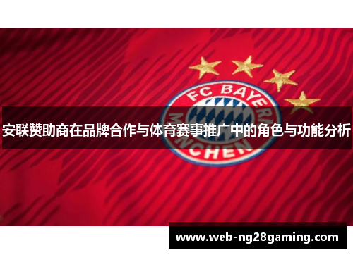 安联赞助商在品牌合作与体育赛事推广中的角色与功能分析