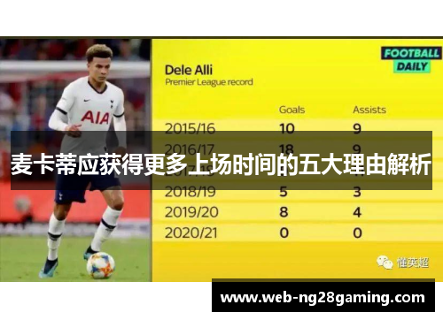 麦卡蒂应获得更多上场时间的五大理由解析